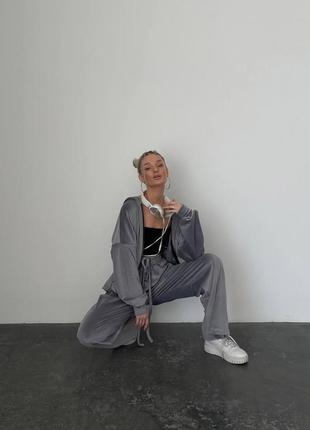 Оверсайз велюровый костюм10 фото