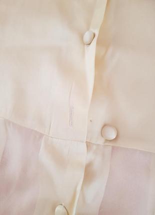 Винтажная шёлковая блуза сорочка с коротким рукавом 100% шёлк8 фото