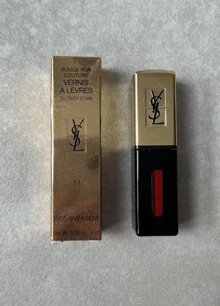 Помада блиск ysl yves saint laurent vernis a levres glossy stain1 фото