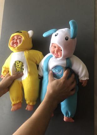 Мякотілий пупс реготун 40 см блакитний