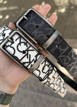 Ремень пояс кожаный в стиле calvin klein / ремень пояс кожаный