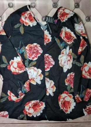 Гарна блуза з принтом квітів / блуза з квітковим принтом bbyes