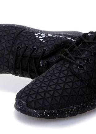 Nike roshe run metric qs black unisex2 фото