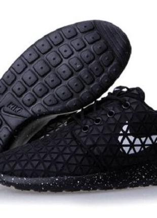 Nike roshe run metric qs black unisex4 фото