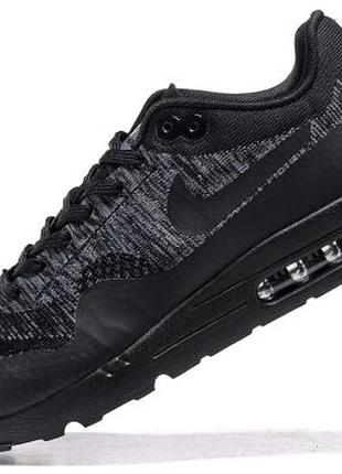 Nike air max 1 ultra flyknit "black/anthracite"