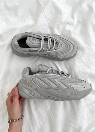 Высокое качество! женские кроссовки adidas ozelia grey2 фото