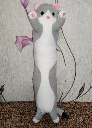 Кіт батон, подушка антистрес, іграшка м'яка, 50 см3 фото