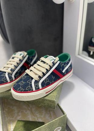 Низькі снікери кеди gucci текстиль