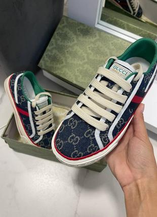 Низькі снікери кеди gucci текстиль