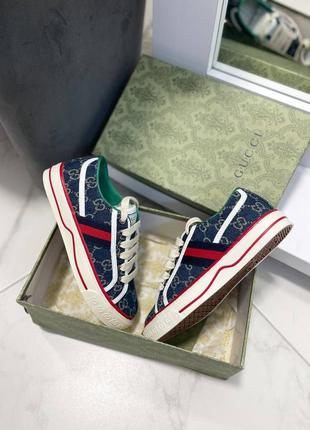 Низькі снікери кеди gucci текстиль