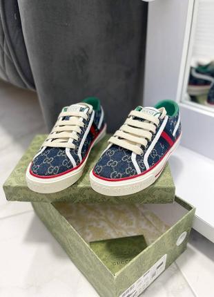 Низькі снікери кеди gucci текстиль