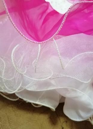Платье праздничное детское новогоднее в день матери 3 4 года розовое фатиновое3 фото