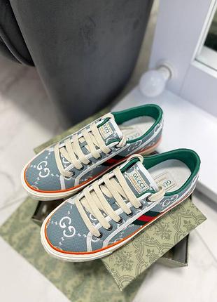 Низькі снікери кеди gucci текстиль