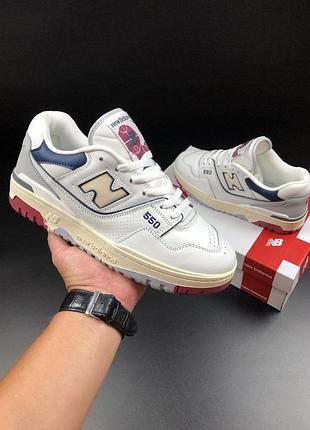 Популярные мужские кожаные кроссовки в стиле new balance 550 🆕  нью баланс