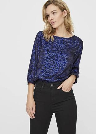 Стильна блузка з леопардовим принтом vero moda, m/l2 фото