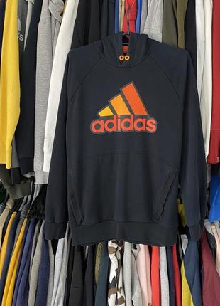 Мужское черное худи adidas vintage