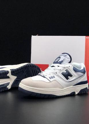 Популярные мужские кожаные кроссовки в стиле new balance 550 🆕  нью баланс5 фото