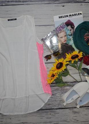 16/l - xlфирменная подовжена майка туніка неонова з мереживом love label