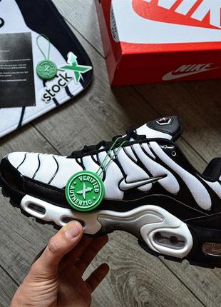 Premium • мужские кроссовки nike air max plus tn'black white'