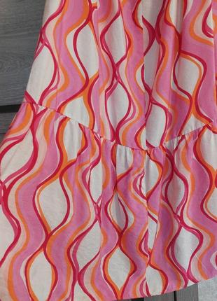 Розовое платье макси с принтом tesco f&f clothing fw bridge issie на бретелях(14-16 размер)10 фото