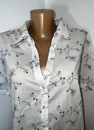 Рубашка женская белая damart, l(xl) 48-503 фото