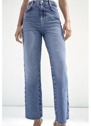Новые стильные джинсы с необработанным краем zara3 фото