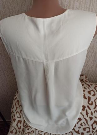 Белая майка топ блуза р 46-482 фото