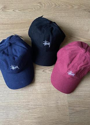 Вельветовые кепки stussy/ блайзер стусси/ оригинал