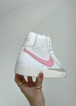 Высокое качество! женские кроссовки nike blazer white pink4 фото