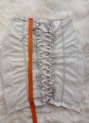 Корсетная мини-юбка на завязках, мини-юбка на корсетной завязке6 фото