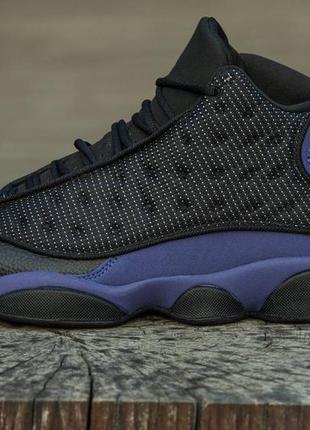 Кроссовки мужские air jordan retro 13 black\purple6 фото