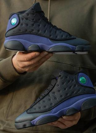 Кроссовки мужские air jordan retro 13 black\purple4 фото