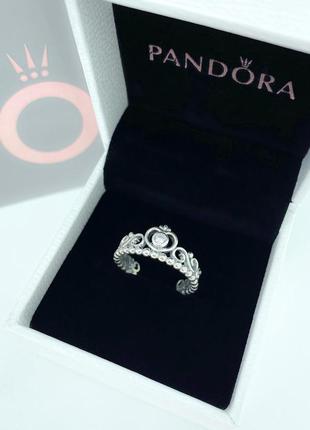 Серебряное кольцо пандора "корона"