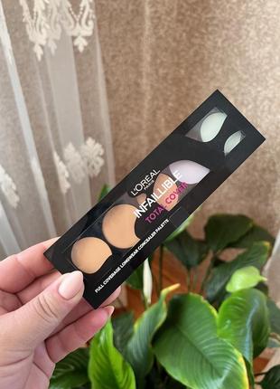 Палітра консилерів для обличчя l'oreal paris infaillible total cover concealer palette3 фото