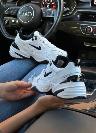 Женские кроссовки nike m2k tekno premium white black