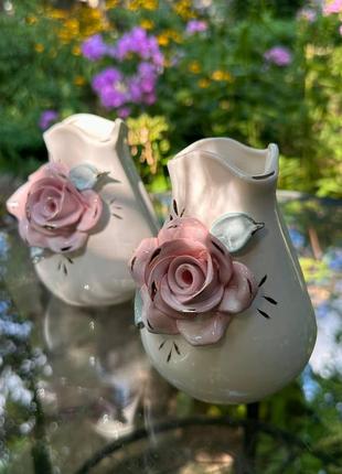 🌸 фарфоровая ваза для цветов: роскошь и нежность в каждой детали! 🌸💐 размер:14 см10 фото