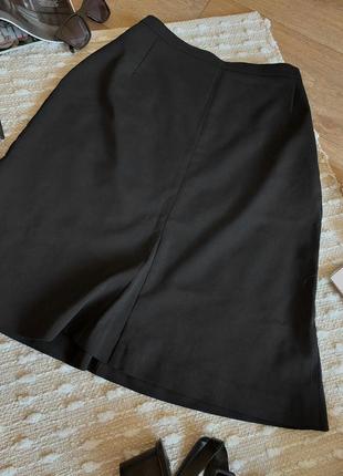 Стильная базовая высокая черная юбка годе4 фото