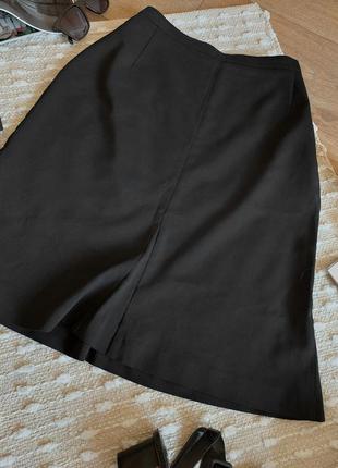 Стильная базовая высокая черная юбка годе3 фото