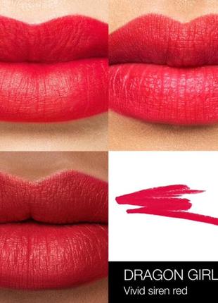 Идеальный красный! матовая помада nars air matte liquid lipstick dragon girl. оригинал7 фото