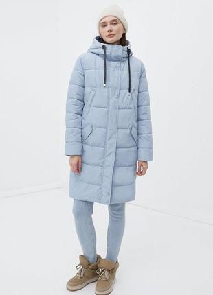 Довга зимова жіноча куртка finn flare fwb11068-124 down fill блакитна s