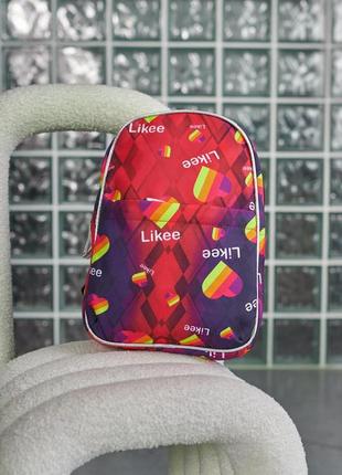 Рюкзак мини likee фиолетовый / размеры минирюкзака 32*24*11 см3 фото