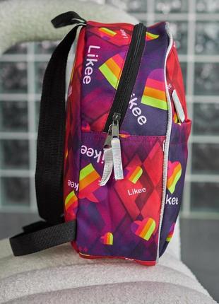 Рюкзак мини likee фиолетовый / размеры минирюкзака 32*24*11 см4 фото