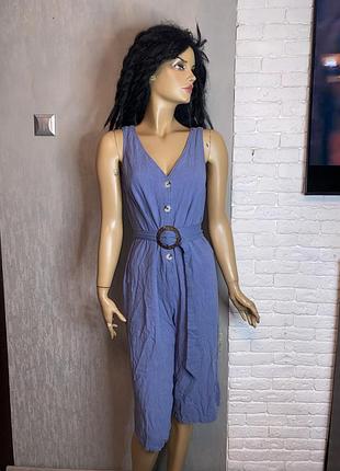 Льняной комбинезон комбез с кюлотами лен и вискоза next, l