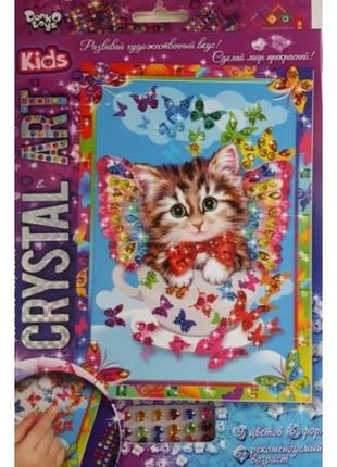 Мозаїка з кристалів  crystal art kids  04 котик-метелик дт (1/20)