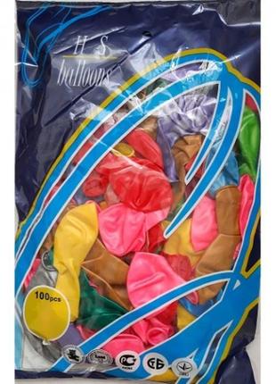 Повітряні кульки gemar мікс кольорів 100 шт.(ціна за упаковку)