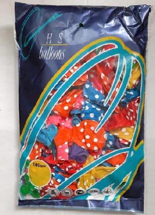Повітряні кульки gemar горох №'1 мікс кольорів 100 шт. (ціна за упаковку)