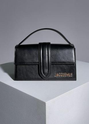 Жіноча сумка jacquemus le bambino black еко шкіра жакмюс клатч крос боді