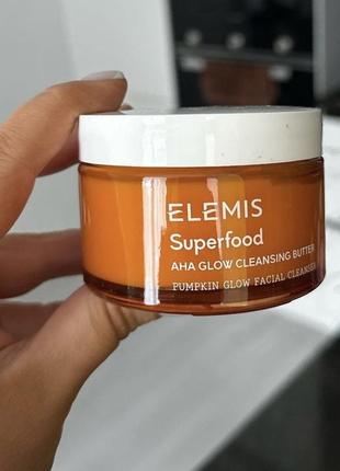 Elemis superfood aha glow cleansing butter - аha масляний очисник, 90 мл