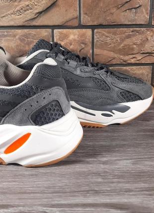 Мужские кроссовки adidas yeezy вoost 700 v2  кроссовки  изи буст 700  серые8 фото