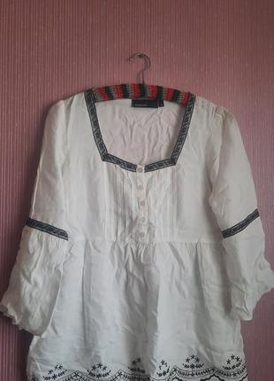 Шикарная эффектная белая вышиванка рубашка от kappahl6 фото